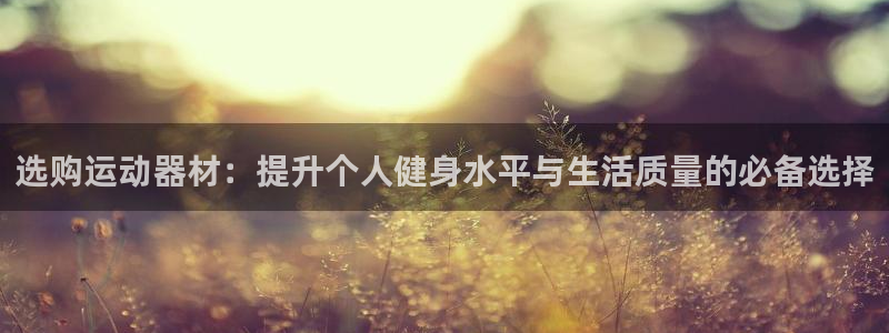 xk星空体育官方正版app新能源：选购运动器材：提升个人健身